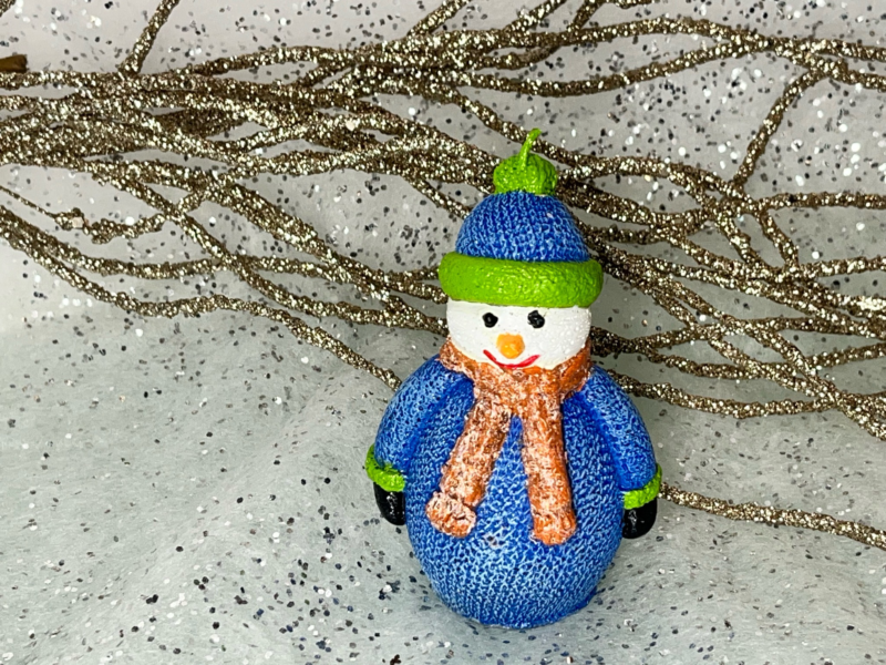 Muñeco de nieve vela o candela de parafina