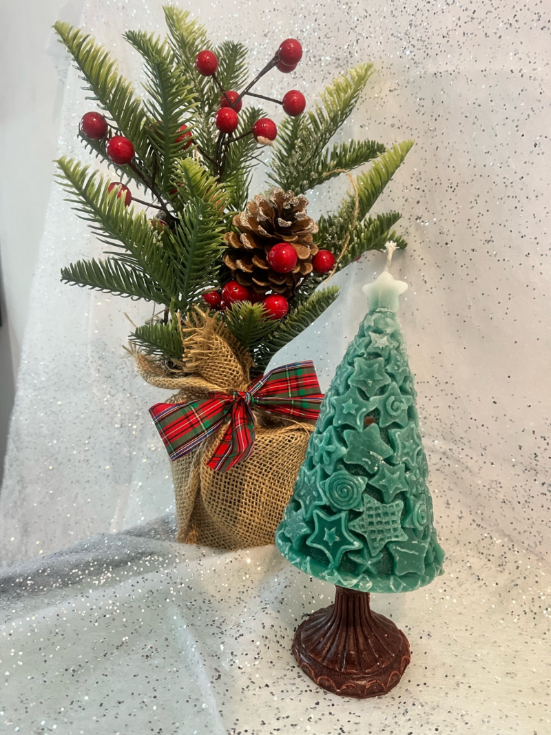 Árbol alto vela o candela de parafina