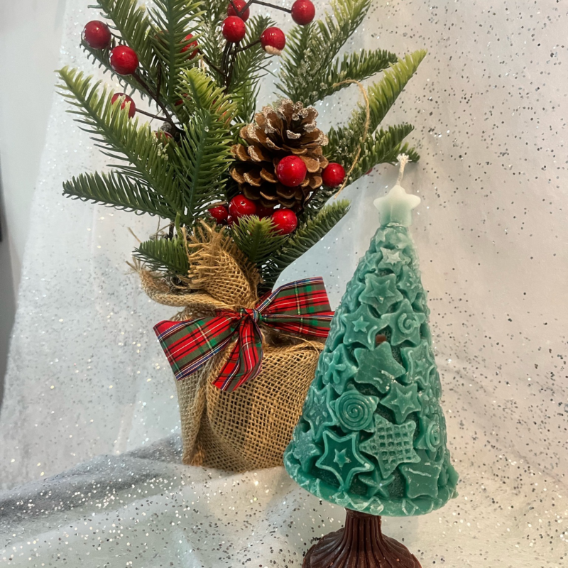 Árbol alto vela o candela de parafina