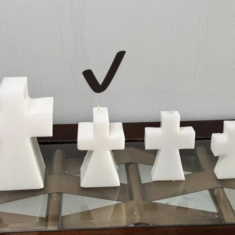 Cruz mediana ancha vela o candela