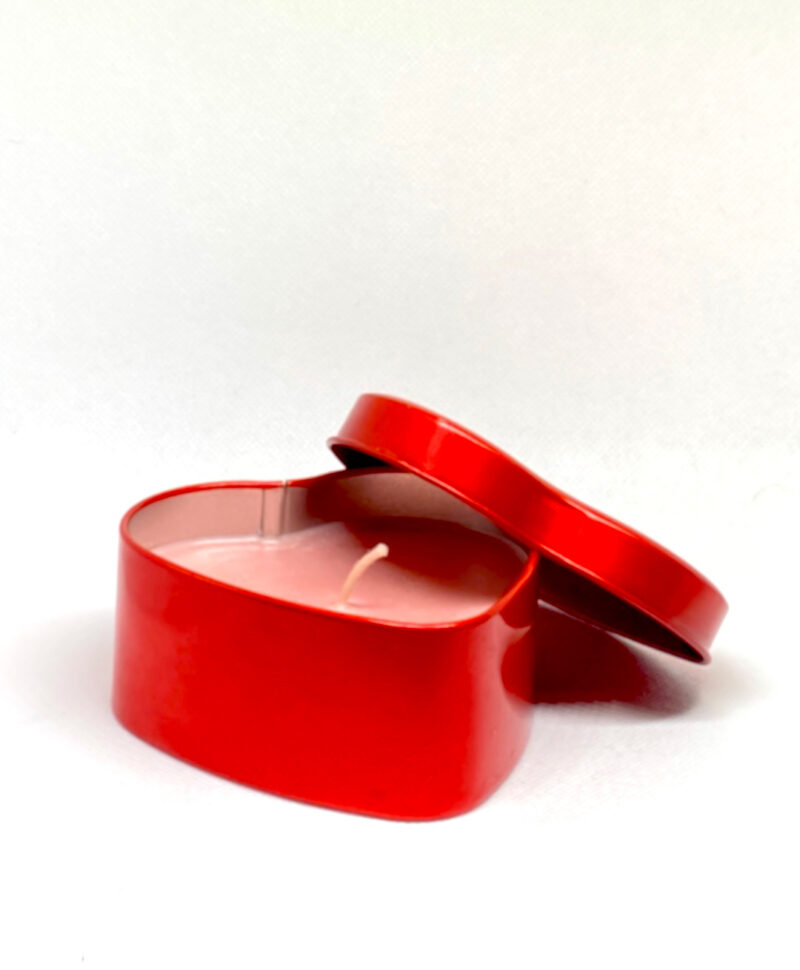 Vela de Soya en forma de corazon