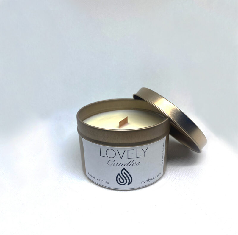 Vela aromatica   de Soya en envase aluminio con tapa