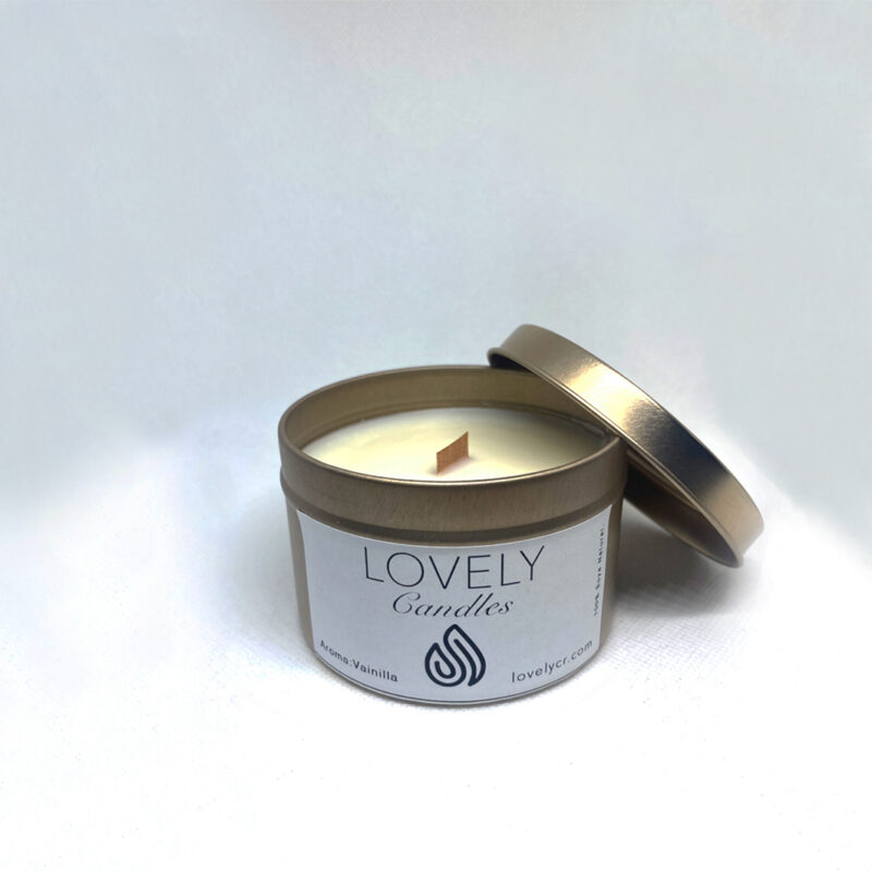 Vela aromatica   de Soya en envase aluminio con tapa