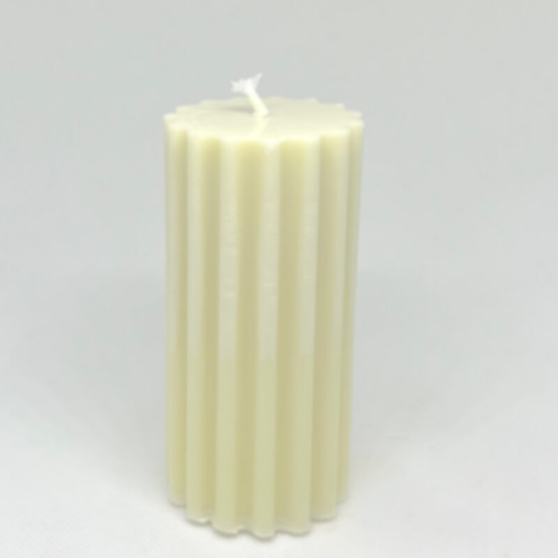 Vela Candela de parafina Pilar acanalado alto