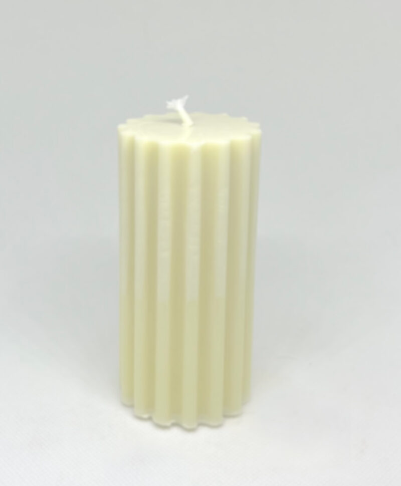 Vela Candela de parafina Pilar acanalado alto