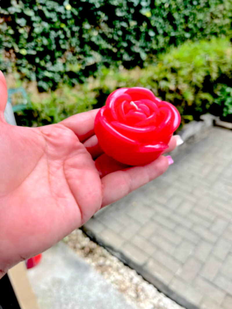 Vela Candela de parafina en forma de Rosa