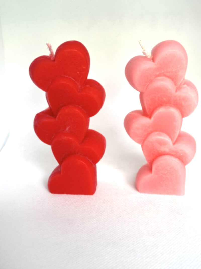 Vela Candela de parafina en forma de Corazon