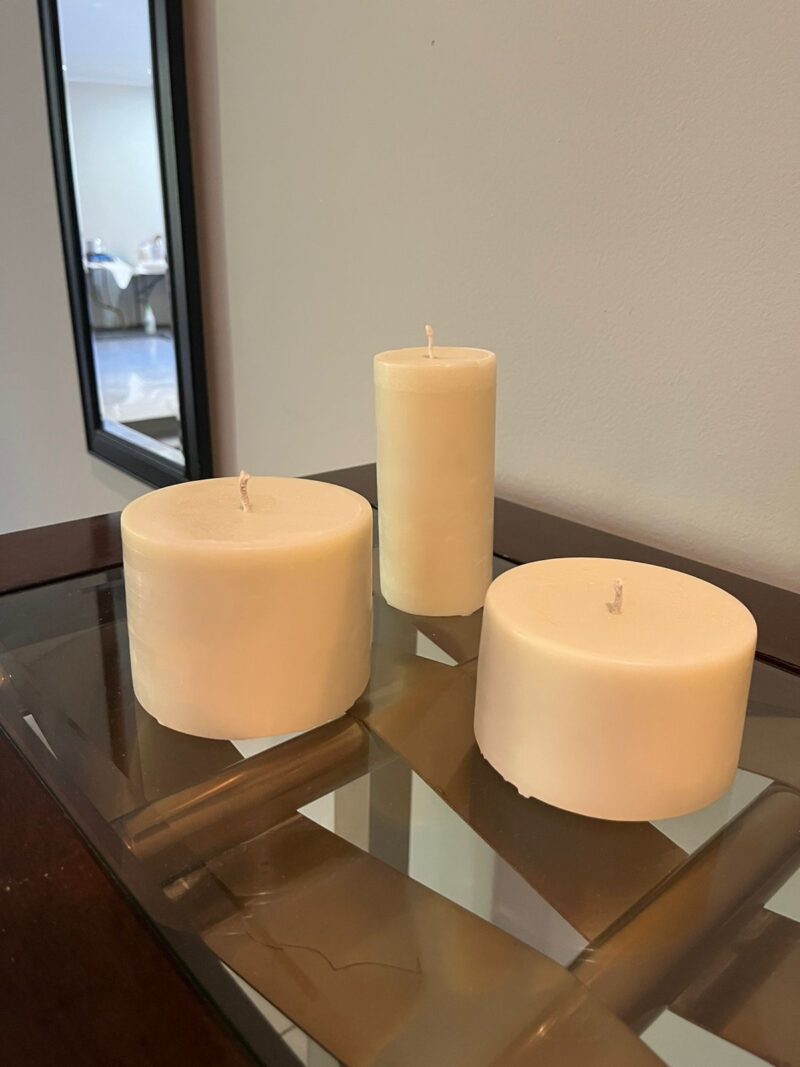 Pilar de 10cm X 8 cm de alto Vela o candela de parafina