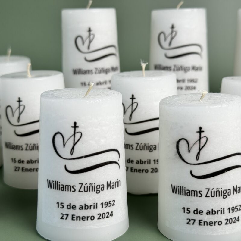 Pilar 7 cms de alto Vela o Candela de Parafina