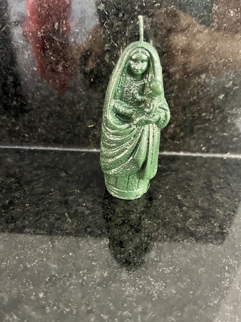 Virgen de los Ángeles pequeña vela o Candela de parafina