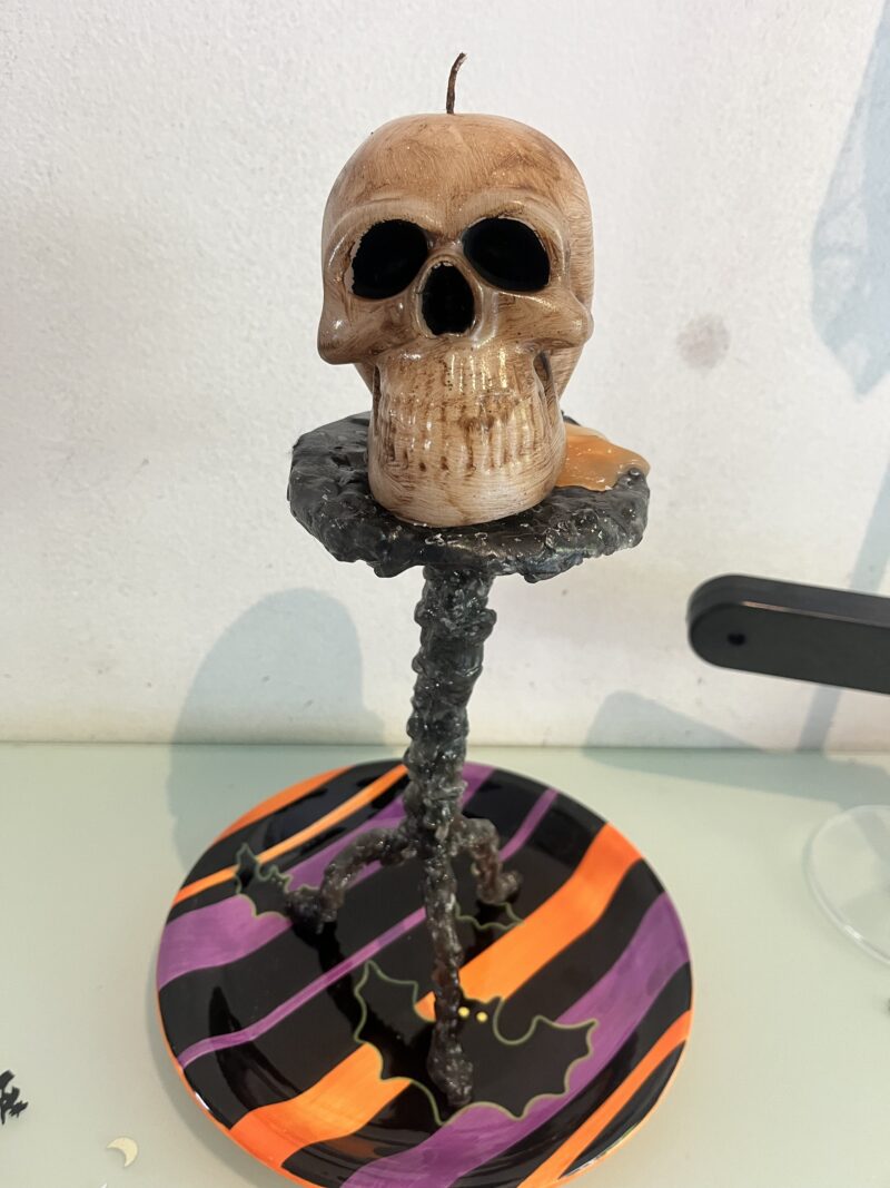 Calavera sencilla vela o candela de parafina - Image 2