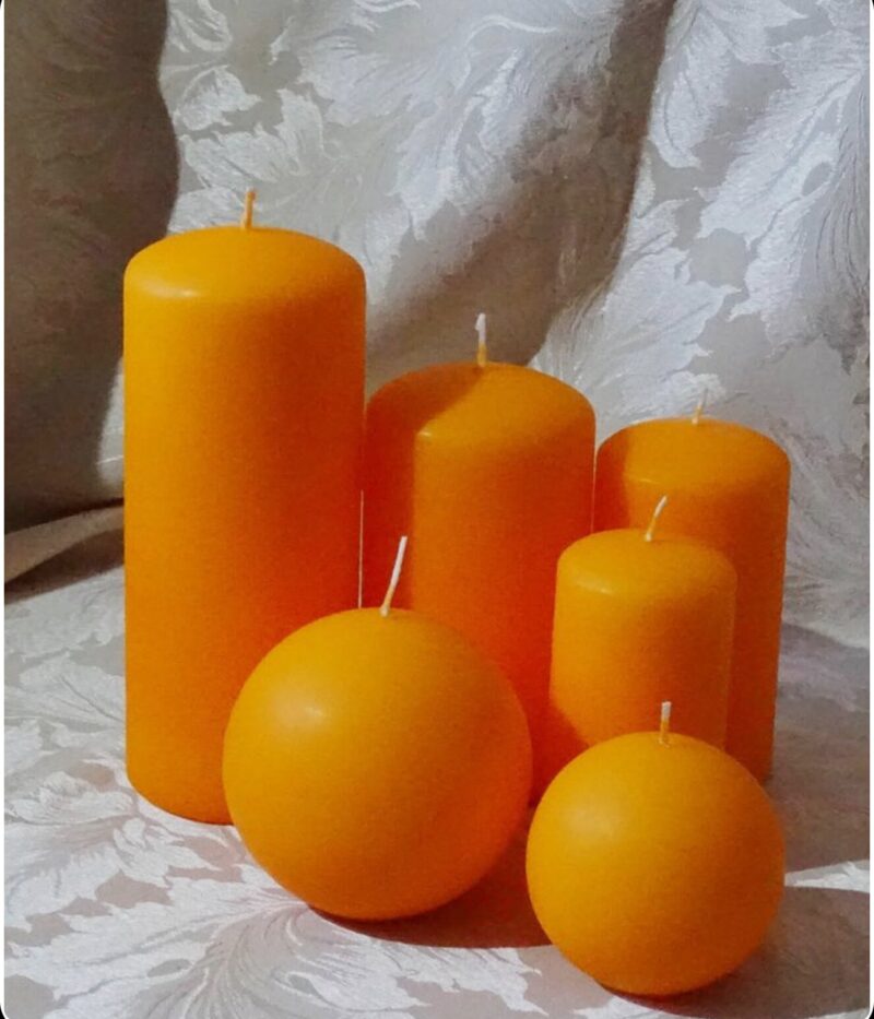 Tinte para velas o candelas anaranjado