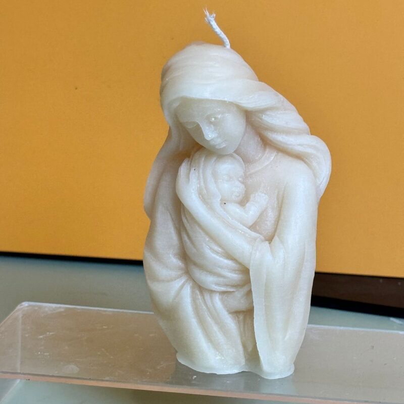 Virgen con Jesús vela o candela