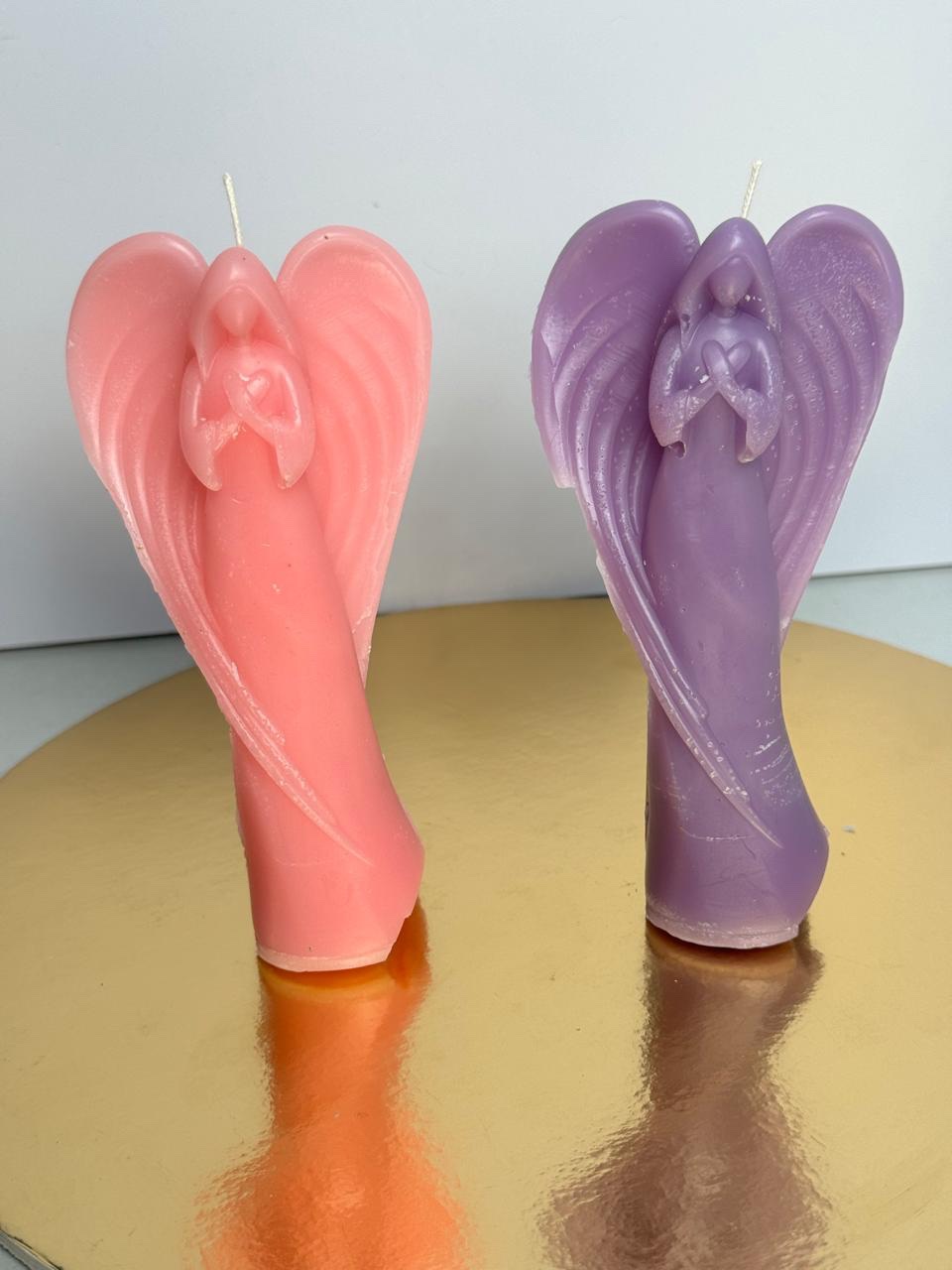 Ángel manos cruzadas vela o candela