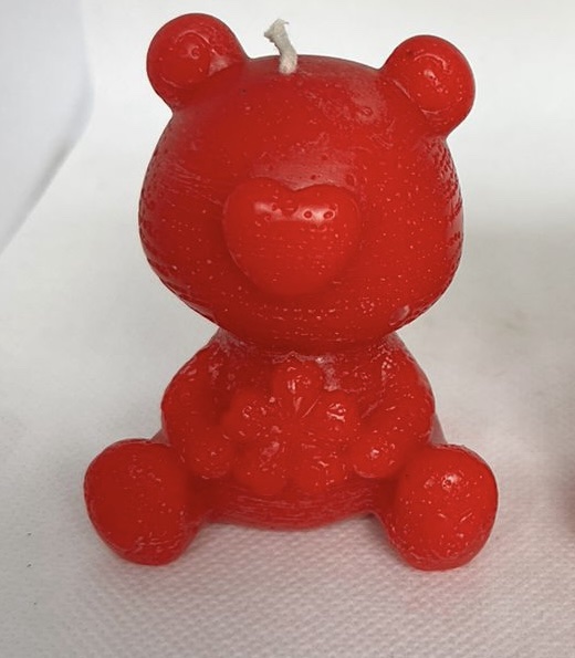 Osito con flor vela Candela